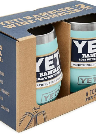 YETI Rambler 10 oz Wine Tumbler, Vacuum Insulated, Stainless Steel, 2 Pack