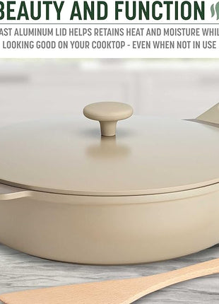 Goodful All-in-One Pan, Multilayer Nonstick, High-Performance Cast Construction, Multipurpose Design Replaces Multiple Pots and Pans, Dishwasher Safe Cookware, 11-Inch, 4.4-Quart Capacity, Linen