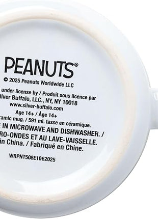 Silver Buffalo Peanuts Halloween Costumes Featuring Charlie Brown, Snoopy, Woodstock, Lucy, and Linus Ceramic Camper Mug, 20 Ounces
