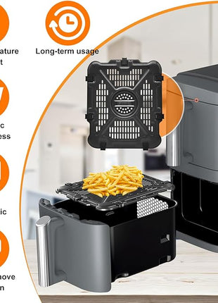 Air Fryer Replacement Tray for Ninja SL201 SL401 SL451 DoubleStack XL 2-Basket, 2 Packs Air Fryer Grill Plate Tray Accessories, Dishwasher Safe