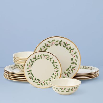 Lenox 899203 Holiday 18-Piece Dinnerware Set, Service For 6