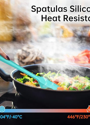 Barsone 5-Piece Silicone Spatula Set - Heat Resistant 446°F Food Grade BPA Free, Nonstick Cookware Safe Dishwasher Safe Kitchen Tools for Baking, Cooking, Stirring, Multicolor.