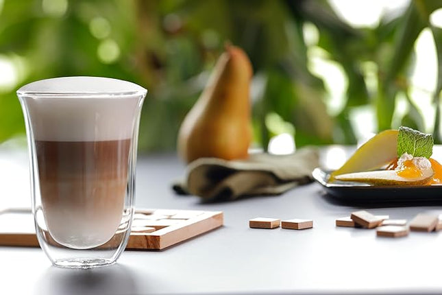 De'Longhi 5513214601 Cappuccino Glasses, 270 milliliters