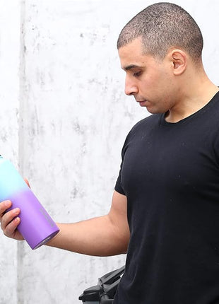 BJPKPK Insulated Water Bottles with Straw Lid, 40oz Stainless Steel Water Bottles with 3 Lids, BPA Free Leakproof Thermo, Tumblers, Cups for Sports, Gym- Blossom