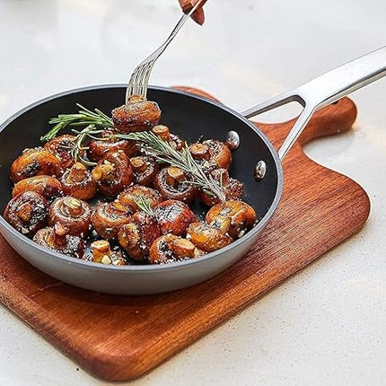 MsMk Nonstick Frying Pan, 12 InchTitanium and Diamond Non Stick Pan, Sturdy and Durable Skillet Nonstick, for Various Stove Type, Dishwasher Safe For Home Use