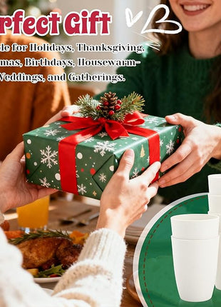 Homienly Wheat Straw Drinking Glasses, 12 OZ Alternative to Plastic Cups Set of 6, Reusable Drinking Cups for Kitchen, Outdoor, Unbreakable Lightweight Water Tumblers, Dishwasher Safe Cup Set(White)