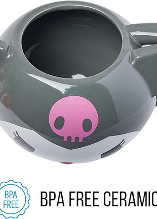 Silver Buffalo Hello Kitty and Friends Kuromi Ceramic 3D Sculpted Mug, 20 Ounces