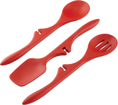 Rachael Ray Silicone Lazy Tools Set, Red, 3-Piece, Tools and Gadgets