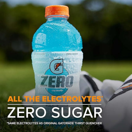 Gatorade G Zero Sports Drink, Glacier Cherry, Watermelon Splash, Apple Burst Variety Pack, 12 Fl Oz (Pack of 18)