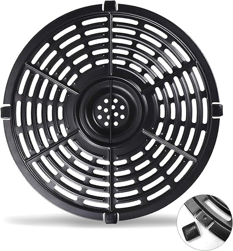 Air Fryer Grill Pan for Power XL 5QT Air fryer, 8.7'' 5QT Round Non-Stick Replacement Tray Rack Parts Accessories Crisper Plate Grill Plate, Dishwasher Safe