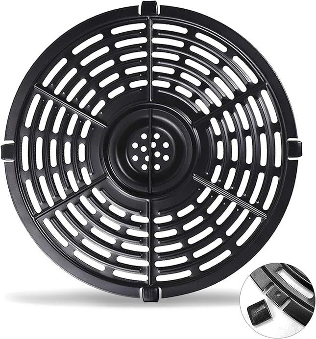 Air Fryer Grill Pan for Power XL 5QT Air fryer, 8.7'' 5QT Round Non-Stick Replacement Tray Rack Parts Accessories Crisper Plate Grill Plate, Dishwasher Safe