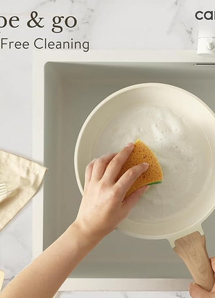 CAROTE 21-Piece Ceramic Pots and Pans Cookware Set, Non Stick Induction Cook Ware Kitchen Cooking Set Non-Toxic Health, PFAS Free