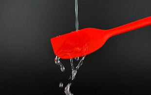 Set of 4 Pure Silicone Spatulas Spoon Pastry Basting Brush Heat Resistant (11"-8.4") (4, Spatula Set - Red)