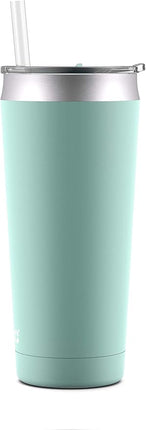 Ello Beacon Vacuum Insulated Stainless Steel Tumbler with Slider Lid and Optional Straw