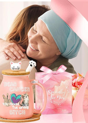 Gifts for People with Cancer Funny Mug Care Gift For Woman Get Well Gift for Women After Surgery Breast Cancers Gifts for Woman Thinking of You Presents for Womens Feel Better Present