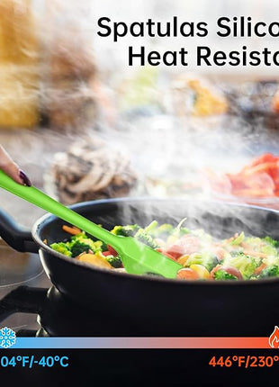 Barsone 5-Piece Silicone Spatula Set - Heat Resistant 446°F Food Grade BPA Free, Nonstick Cookware Safe Dishwasher Safe Kitchen Tools for Baking, Cooking, Stirring, Multicolor.