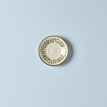 Lenox 146504040 Holiday Tea Saucer, Christmas Theme