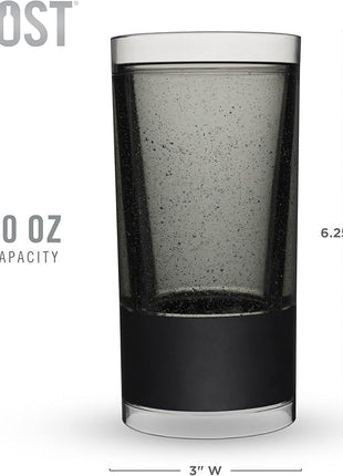 HOST Highball Cocktail Freeze Tumbler, Frozen Cocktail Glass, Double Walled Insulated Iced Coffee Tumbler, BPA Free Drink Cooler, 10 oz., Black