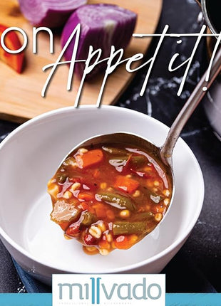 Soup Ladle, Stainless Steel Ladle, 15" Ladles for Serving or Cooking, Dishwasher Safe, Heavy Duty Durable Metal, Kitchen Ladel