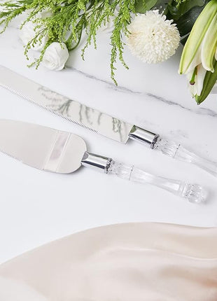 AW BRIDAL Cake Knife and Server Set for Wedding Stainless Steel Cake Knife Cutter Slicer Cake Server Spatula Wedding Bridal Shower Gifts for Couples Birthdays Gifts