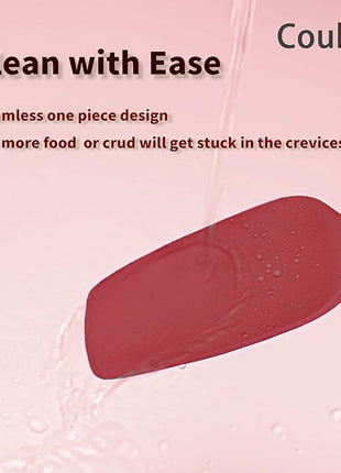 Coukre Silicone Spatula Set of 5,High Temperature Resistant, Food Grade Silicone, Dishwasher Safe, for Baking, Cooking (Red)