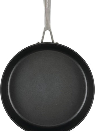 KitchenAid Hard Anodized Induction Nonstick Cookware Saute Pan/Jumbo Cooker with Lid and Helper Handle, Dishwasher Safe, 5 Quart Non Stick Sauteuse with Stainless Steel Handles - Matte Black
