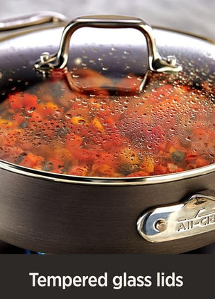 All-Clad HA1 Hard Anodized Non Stick Everyday Pan w/ Lid and Handles, 12 Inch, Induction, Oven Broiler Safe 500F, Lid Safe 350F, Deep Frying Pan, Skillet, Pots and Pans, Kitchen, Cookware, Black