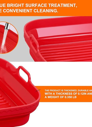 Silicone Air Fryer Liner for Ninja Crispi, 2 Pack Liners Silicone Pot