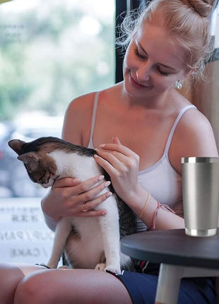 HASLE OUTFITTERS 20oz Tumblers Bulk Stainless Steel Cup with Lid Double Wall Vacuum Insulated Coffee Mug for Cold & Hot Drinks 1 Pack, Grey