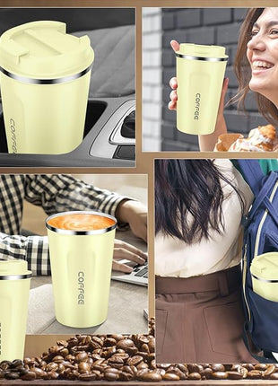 CS COSDDI 12 oz Stainless Steel Vacuum Insulated Tumbler - Coffee Travel Mug Spill Proof with Lid - Coffee Cups for Keep Hot/Ice Coffee,Tea and Beer