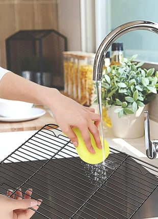 P&P CHEF Cooling Baking Rack Pack of 2, Stainless Steel Cooling Racks for Cooking Baking Roasting Grilling Drying, Dense Wires & Smooth Edge, Easy to clean, Black,11.6" x 9"