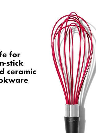 OXO Good Grips 9-Inch Silicone Whisk - Red