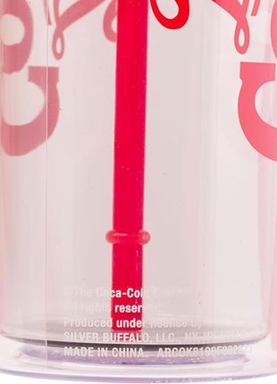 Silver Buffalo Coca Cola Diet Coke Plastic Tall Cold Cup with Lid and Straw, 20 Ounces