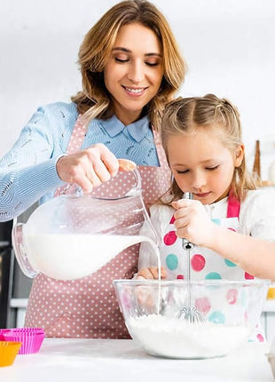 Stainless Steel Egg Whisk, Hand Push Rotary Whisk Blender, Versatile Milk Frother, Hand Push Mixer Stirrer for Blending, Whisking, Beating & Stirring (12in)