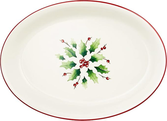 Lenox 890835 Holiday Handpaint Stripe Oval Dish