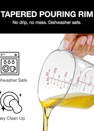 Cuisinart Nesting Liquid Measuring Cups, Clear, 3-Piece, CTG-00-3MC