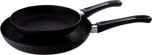 Scanpan Classic 2-Piece Nonstick Fry Pan Set, 8-inch and 10 1/4-inch – Compatible with Gas and Electric Stovetops, Metal Utensil Safe, Oven Safe to 500°F, Dishwasher Safe, Black