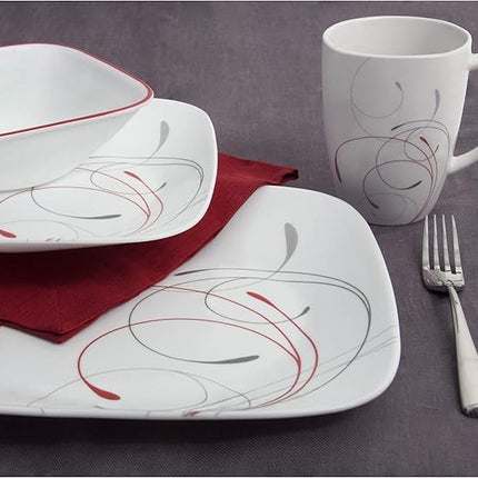 Corelle Square 16-Piece Dinnerware Set, Splendor, Service for 4