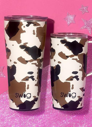 Swig Life 22oz Travel Mug, Insulated Tumbler with Handle and Lid, Cup Holder Friendly, Dishwasher Safe, Stainless Steel, Travel Coffee Cup, Insulated Mug with Lid (Hayride)