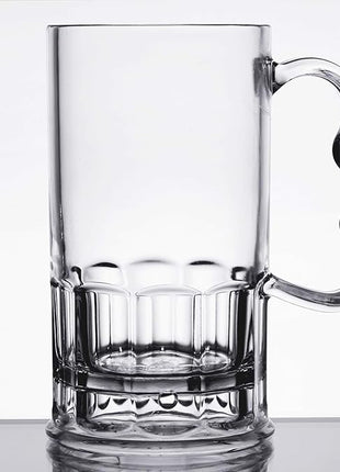 G.E.T. 00082-1-SAN-CL Shatter-Resistant Plastic Beer Mug / Stein, 10 Ounce, BPA Free (Set of 12)