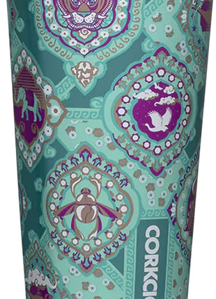Corkcicle Disney Princess Tumbler - Insulated Stainless Steel Travel Cup - Cold & Hot Drinks - Reusable & Durable - Spill Proof Lid - Non-Slip Silicone Base - Easy Grip - BPA Free -16 oz - Jasmine