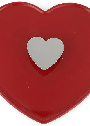 Martha Stewart Heart Shaped Enamel Cast Iron 2-Quart Dutch Oven - Red