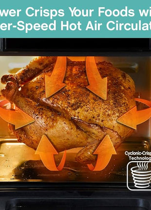 West Bend AFWB12BK13 Electric Air Fryer Oven, Countertop Air Fryer Rotisserie Combo with 10 Digital Quick Menu Presets, 1700 W, 12.6 Qt, Black