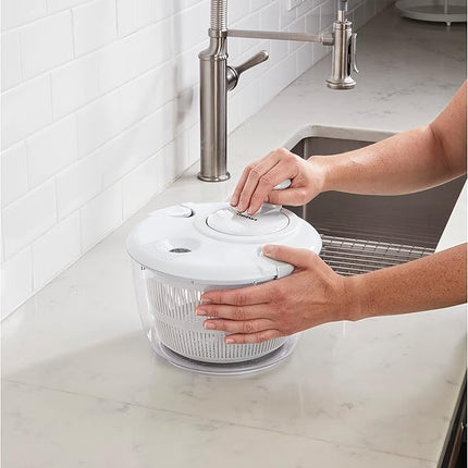 Cuisinart Large Salad Spinner- Wash, Spin & Dry Salad Greens, Fruits & Vegetables, 5qt, CTG-00-SASW White