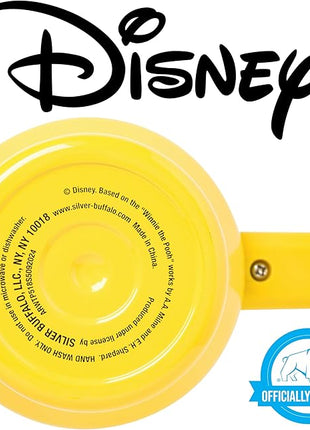 Silver Buffalo Disney Winnie the Pooh Here for the Hunny Stainless Steel Tumbler with Handle and Straw, Fits in Standard Cup Holder, 40 Ounces
