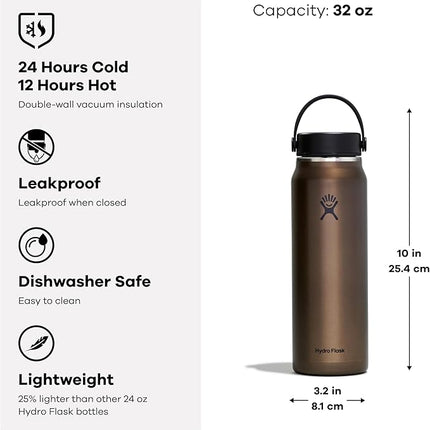 Hydro Flask 32 Oz Lightweight Trail Series Wide Flex Cap Serpentine- Hiking Water Bottle