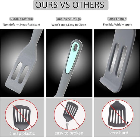 To encounter Mini Brownie Serving Spatula, Bent Icing Spatula, Heat-Resistant Flexible Nonstick Silicone, Set of 2