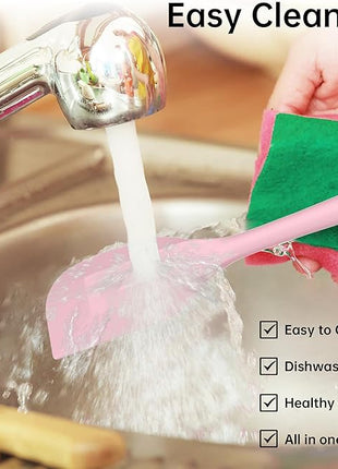 Barsone 5-Piece Silicone Spatula Set - Heat Resistant 446°F Food Grade BPA Free, Nonstick Cookware Safe Dishwasher Safe Kitchen Tools for Baking, Cooking, Stirring, Multicolor.