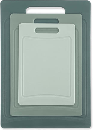COOK WITH COLOR Non-Slip Cutting Board Set – Kitchen Essentials with Easy Grip Handle for Meat, Veggies, and Fruits, 3 Cutting Boards, Mint