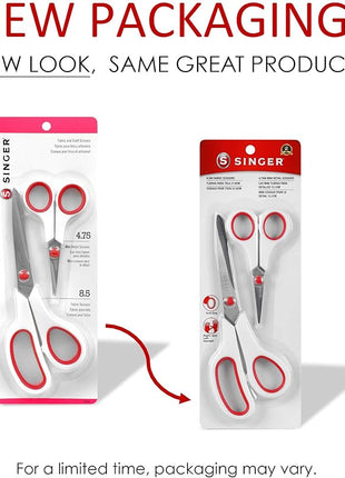 Singer 3404 Scissors, Red & White (1-Pack)